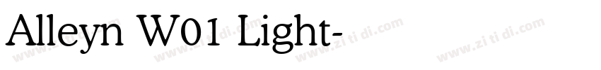 Alleyn W01 Light字体转换